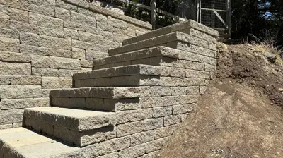 Retaining Wall Work Photo