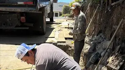Retaining Wall Work Photo
